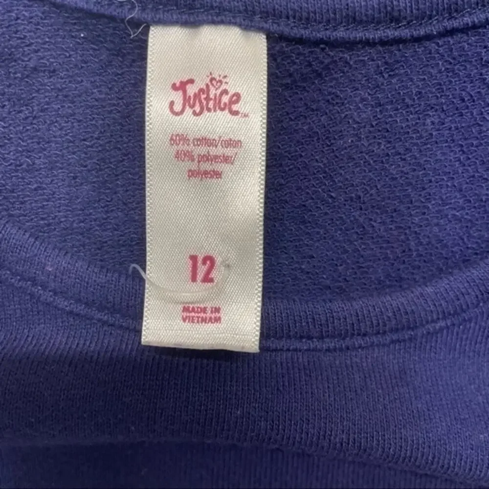 Justice T-shirt Dress Sequin Heart Girls Unite Size 12